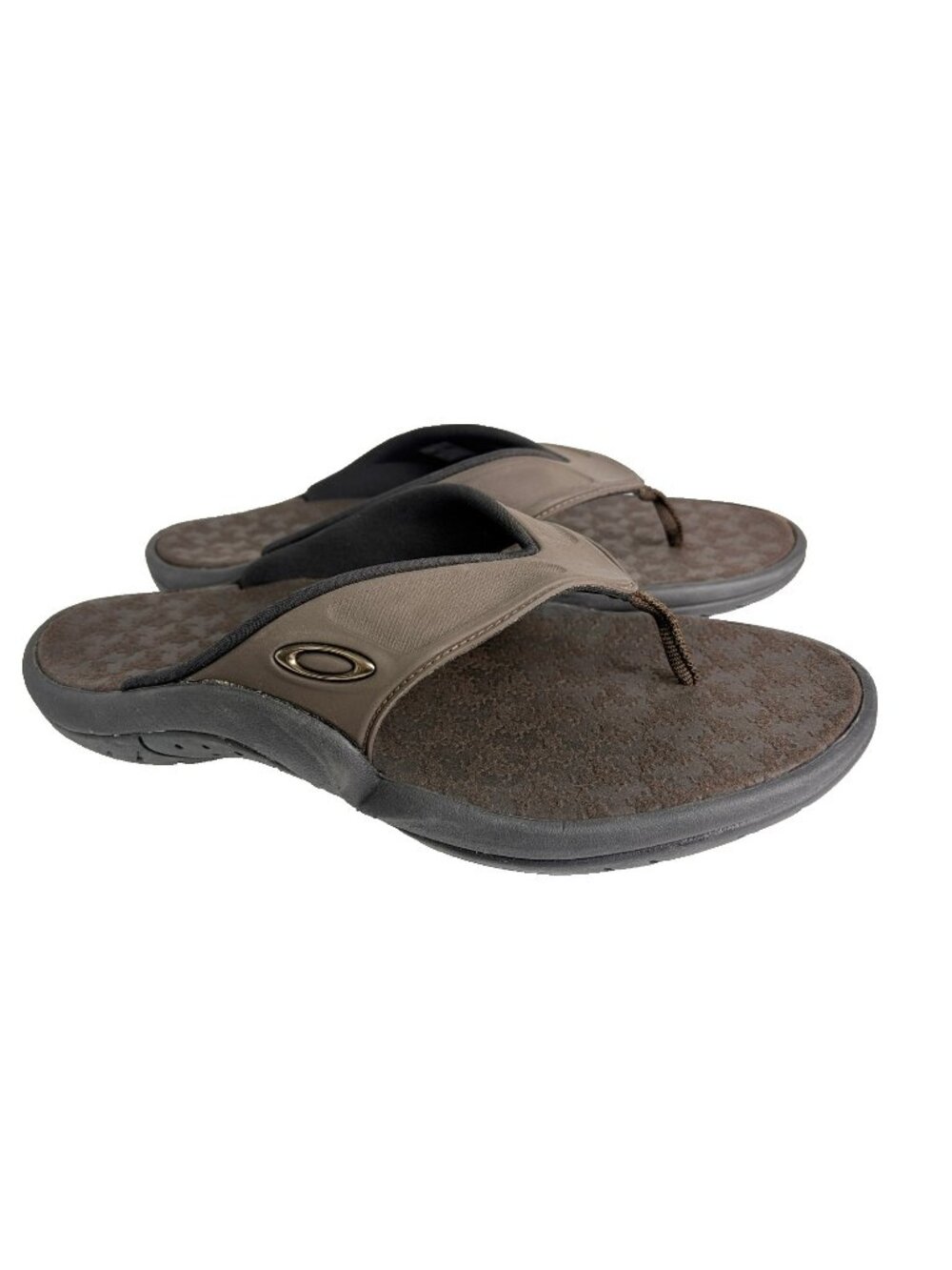 Men's Oakley Flip Flops Brown Size 12 Sandals Sport Slides 10054